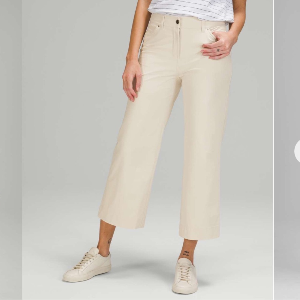 EUC Lululemon City Sleek 5 Pocket Wide-Leg High Rise 7/8 Length Pant Size 27